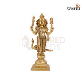 Brass Murugan Idol – 11.2 Inch Height | Lord Murugan Brass Statue for Kavadi Pooja, Temple & Home Altar